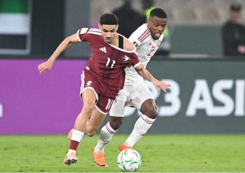 U-23 Qatar (màu bã trầu) hầu hết được đào tạo bài bản từ học viện Aspire nhưng thua UAE 0-2. Ảnh: AFC. U-23- Viet- Nam-1.jpg