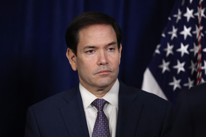 Ngoại trưởng Marco Rubio trong cuộc họp báo tại dinh thự Mar-a-Lago ngày 3/1. Ảnh: AP