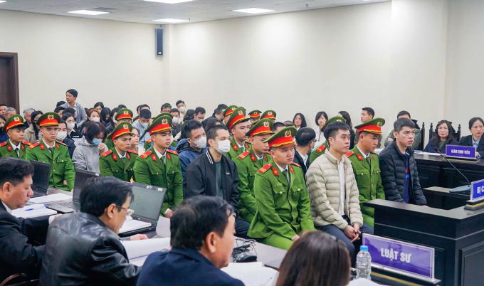 Toàn cảnh phiên tòa. Ảnh: Linh Đan