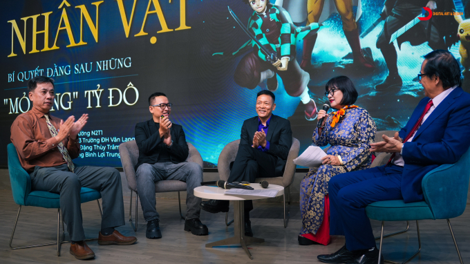 Các diễn giả trao đổi về phát triển IP nhân vật tại talkshow Bí quyết đằng sau những mỏ vàng tỷ đô. Ảnh: Digital Art & Design