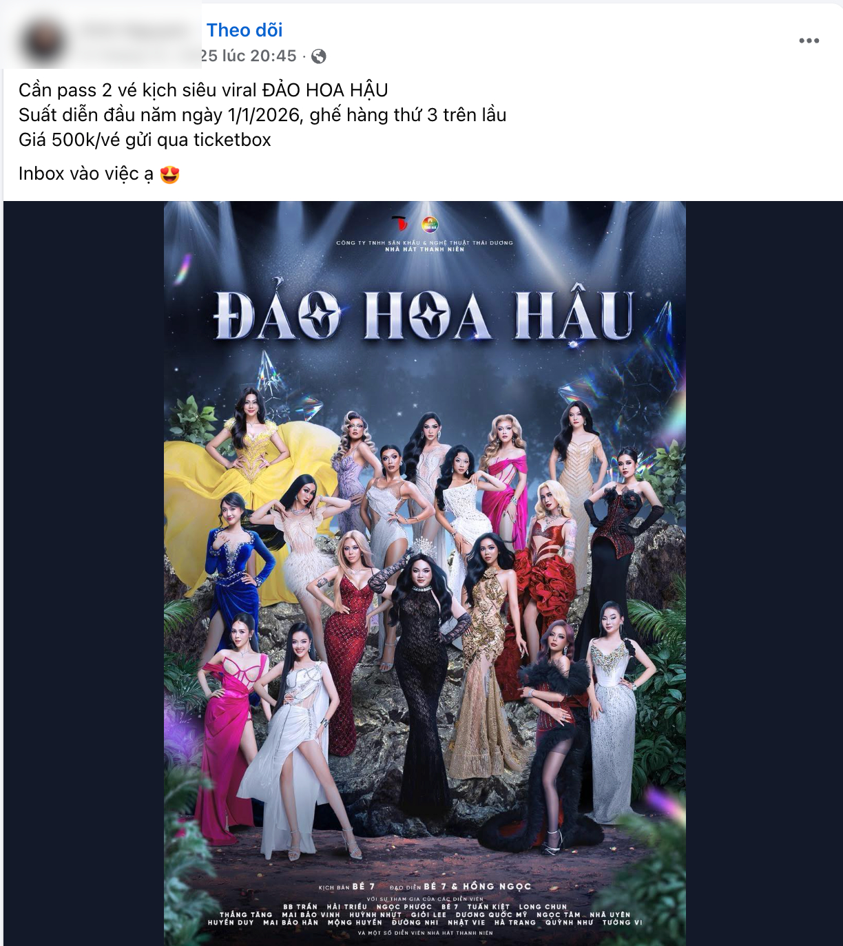 Vở kịch đang hot nhất Việt Nam, giá vé bán lại gấp 3 lần vẫn có người mua, BTC thông báo khẩn!- Ảnh 5.