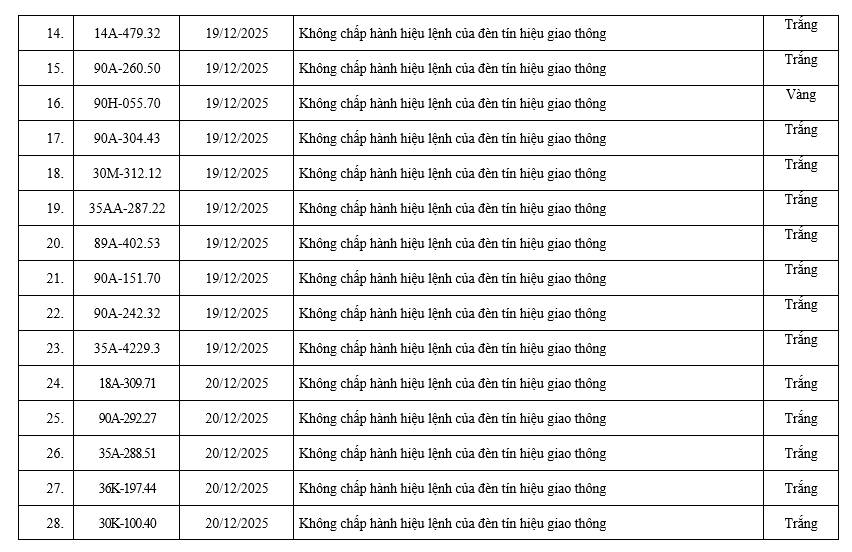 200 chủ xe có biển số sau nhanh chóng nộp phạt nguội theo Nghị định 168: Vi phạm cùng 1 lỗi có mức phạt lên tới 20 triệu đồng- Ảnh 2.
