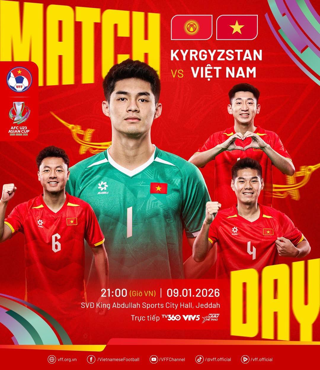 Diễn biến U23 Việt Nam vs U23 Kyrgyzstan tại U23 châu Á: Đối thủ gỡ hoà 1-1- Ảnh 3.