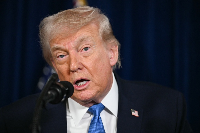 Tổng thống Mỹ Donald Trump tại cuộc họp báo ở Palm Beach, bang Florida ngày 3/1. Ảnh: AFP