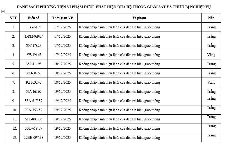 200 chủ xe có biển số sau nhanh chóng nộp phạt nguội theo Nghị định 168: Vi phạm cùng 1 lỗi có mức phạt lên tới 20 triệu đồng- Ảnh 1.