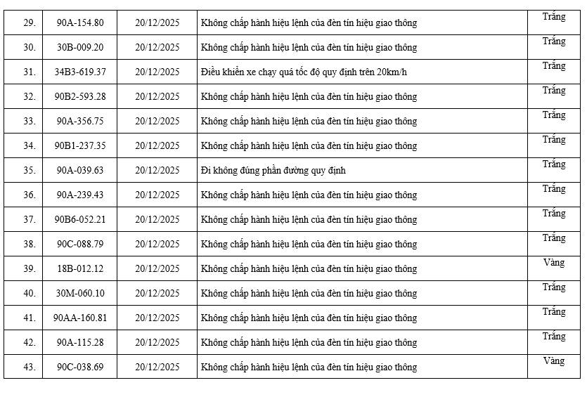 200 chủ xe có biển số sau nhanh chóng nộp phạt nguội theo Nghị định 168: Vi phạm cùng 1 lỗi có mức phạt lên tới 20 triệu đồng- Ảnh 3.