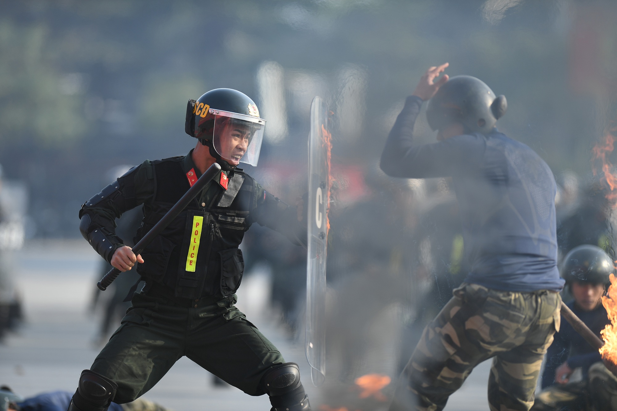 Toàn cảnh Lễ xuất quân và màn diễn tập hoành tráng bảo vệ an ninh Đại hội XIV tại Mỹ Đình- Ảnh 29. Toàn cảnh Lễ xuất quân và màn diễn tập hoành tráng bảo vệ an ninh Đại hội XIV tại Mỹ Đình- Ảnh 29.