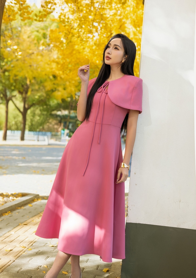 Váy dáng dài từ lụa, nhung the, organza đặc sắc, hoàn hảo cho mùa lạnh- Ảnh 10.