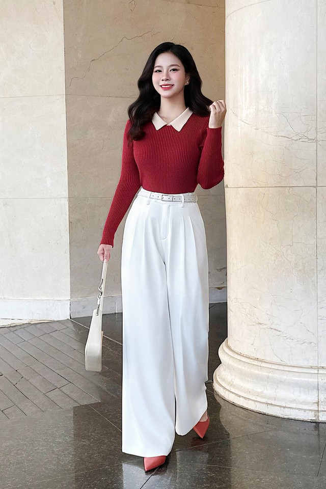 Diện sắc trắng - đỏ tôn da, tôn dáng ngày đầu xuân- Ảnh 8.