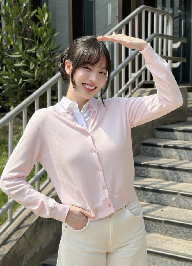 Phong cách thường ngày thêm duyên dáng với áo cardigan- Ảnh 6.