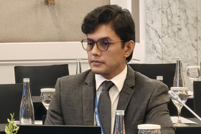 Đại diện Malaysia chia sẻ về Dự án Khung kỹ năng 5G ASEAN do nước này triển khai. Ảnh: Trọng Đạt