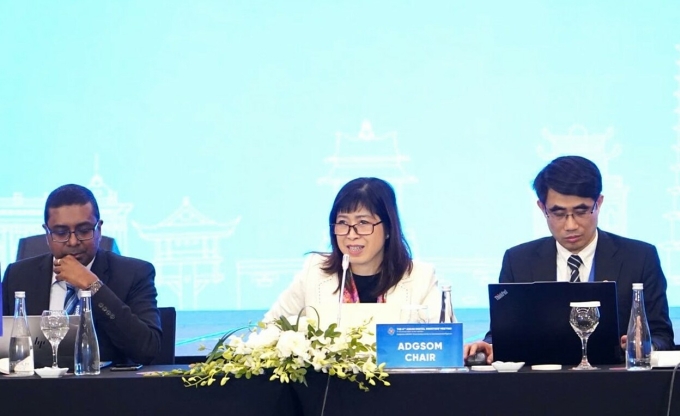 Phó vụ trưởng Hợp tác quốc tế Trần Thanh Hà, đại diện nước chủ nhà Việt Nam. Ảnh: Thùy Linh