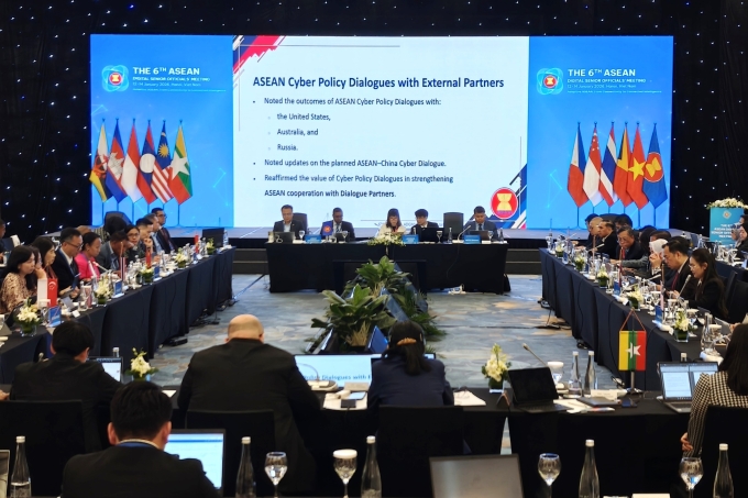 Hội nghị Quan chức Cấp cao Số ASEAN tổ chức chiều 12/1 tại Hà Nội. Ảnh: Trọng Đạt