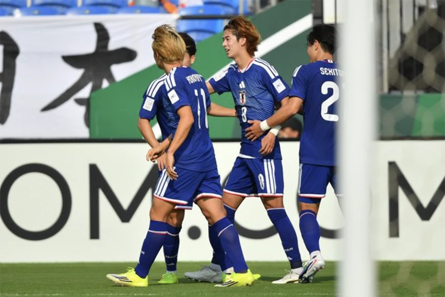 Yuto Ozeki đã ghi được 2 bàn thắng cho U-23 Nhật Bản ở giải U-23 châu Á. ẢNH: AFC Ozeki-u-23-nhat-ban.png