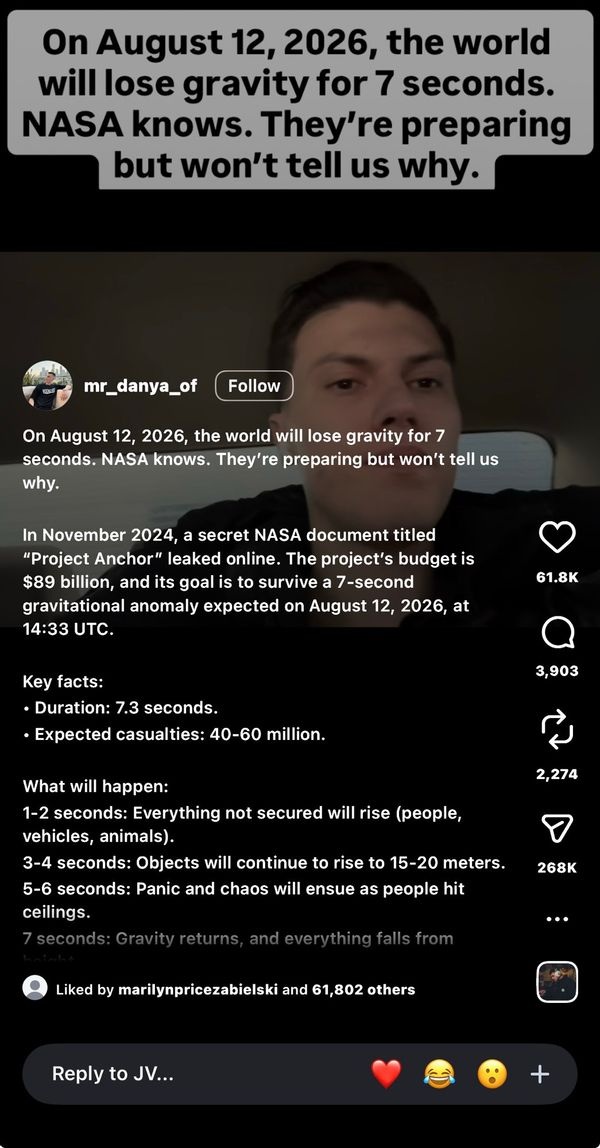 Tài liệu rò rỉ từ NASA cho rằng Trái đất sẽ mất trọng lực trong 7 giây vào tháng 8-2026? 2 NASA - Ảnh 2.