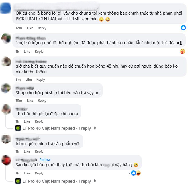 Netizen chỉ ra 8 điểm chưa thuyết phục trong thông báo thu hồi bóng pickleball LT Pro 48 giữa drama bóng “fake”- Ảnh 2. Netizen chỉ ra 8 điểm chưa thuyết phục trong thông báo thu hồi bóng pickleball LT Pro 48 giữa drama bóng “fake”- Ảnh 2.