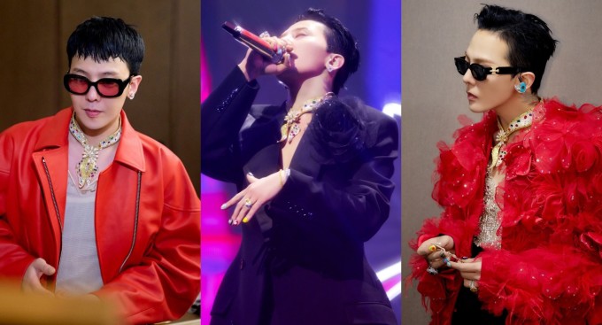 Khăn quàng bằng vàng, kim cương của G-Dragon 3 G-Dragon từng nhiều lần đeo thiết kế độc đáo tại các sự kiện ở Hàn Quốc. Ảnh: Instagram Fanplusone_Natsy