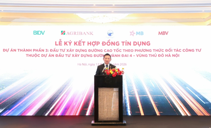 Phó Thủ tướng Hồ Đức Phớc phát biểu tại lễ ký hợp tác. Ảnh: Agribank