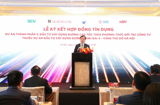 Ông Tô Huy Vũ, Chủ tịch Hội đồng thành viên Agribank phát biểu tại buổi lễ. Ảnh: Agribank