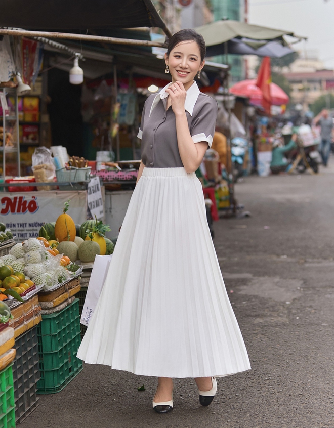  Bừng sáng phong cách với lựa chọn váy trắng và quần trắng - Ảnh 4.