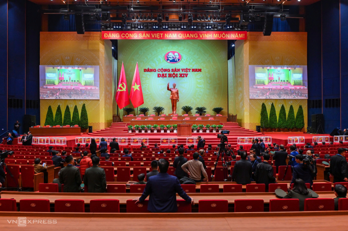 Hội trường - nơi các đại biểu sẽ dự đại hội. Ảnh: Giang Huy