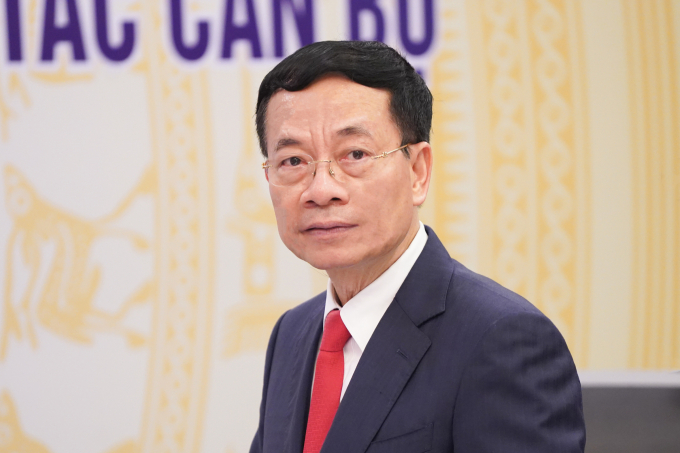 Bộ trưởng Nguyễn Mạnh Hùng tại Lễ Công bố. Ảnh: Lưu Quý