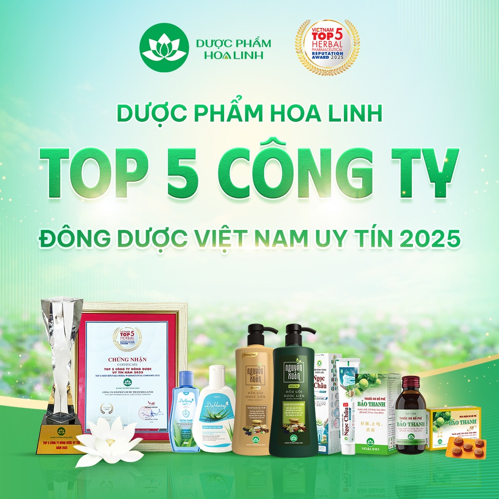 Dược phẩm Hoa Linh tiếp tục được vinh danh Top 5 công ty đông dược uy tín - 2