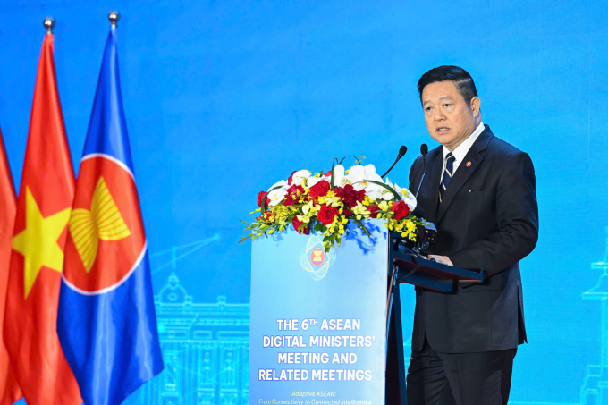 Tổng Thư ký ASEAN Kao Kim Hourn phát biểu tại sự kiện. Ảnh: Giang Huy