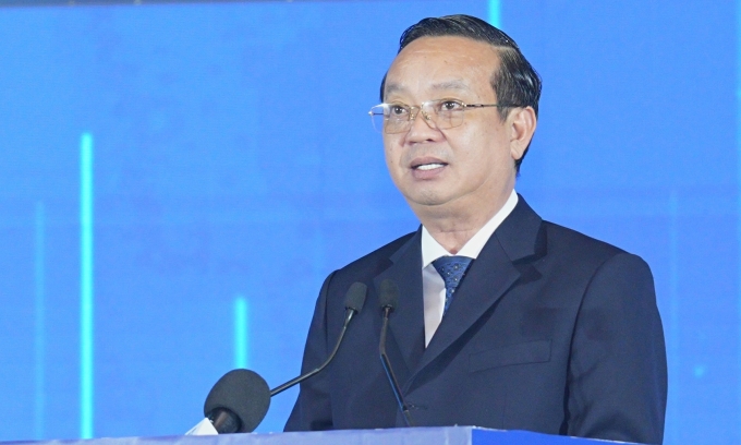 Phó chủ tịch UBND TP HCM Bùi Minh Thạnh phát biểu tại sự kiện, sáng 15/1. Ảnh: An Phương