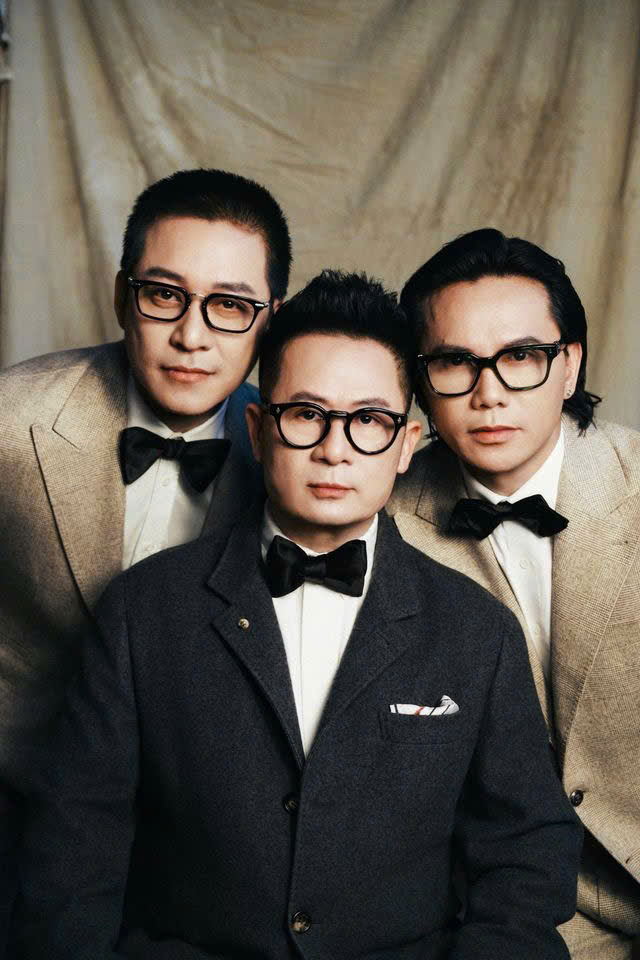 Từ trái sang: Tuấn Hưng, 48 tuổi, Bằng Kiều, 53 tuổi và Tú Dưa, 47 tuổi, khi tái hợp năm nay. Ảnh: Nhân vật cung cấp