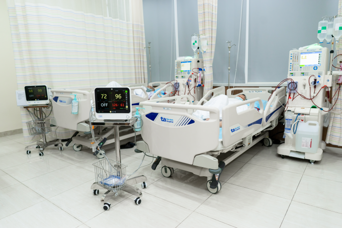Người bệnh chạy thận tại ca 15-19h. Ảnh: Phòng khám Đa khoa Tâm Anh Quận 7