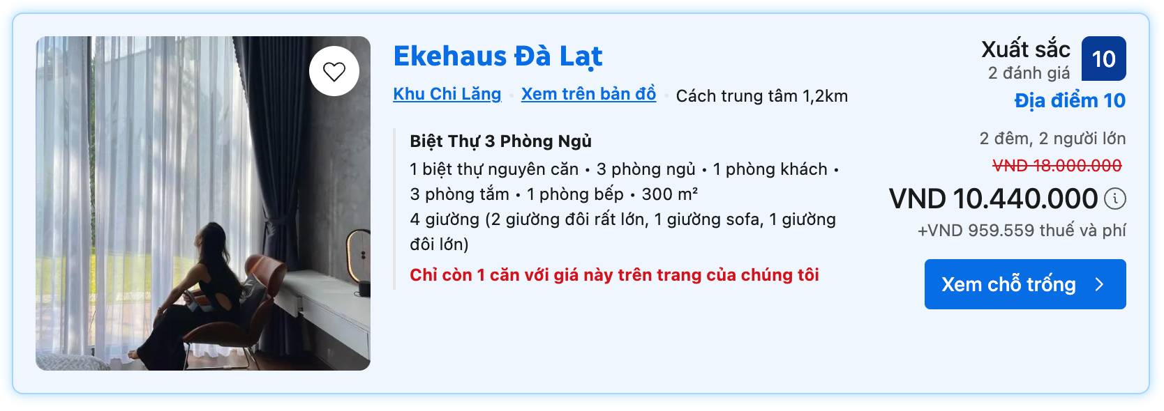 Tình hình biệt thự 