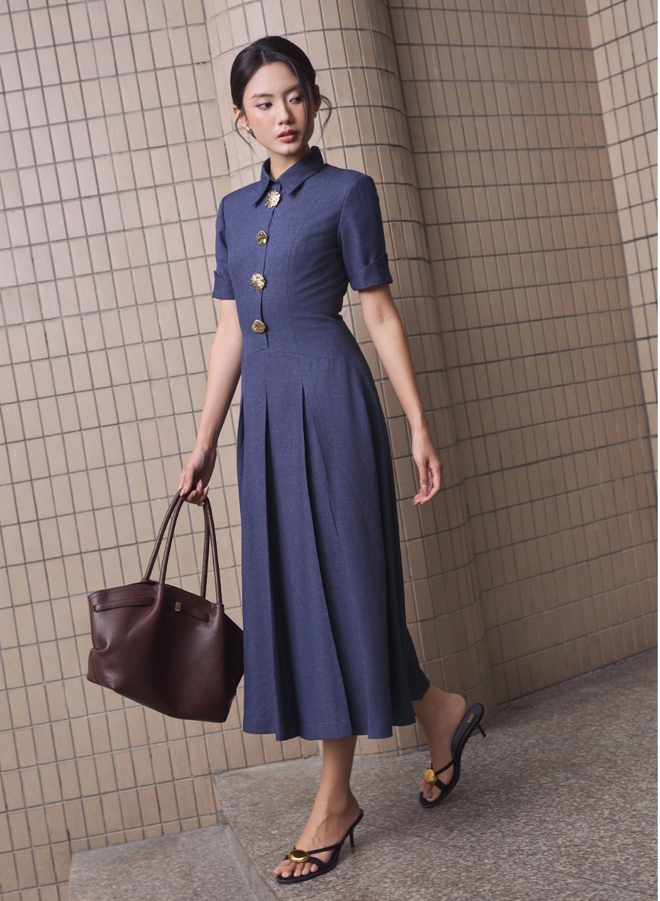 5 chiếc váy midi sang trọng, hợp cả đi làm lẫn đi tiệc cuối năm- Ảnh 3.