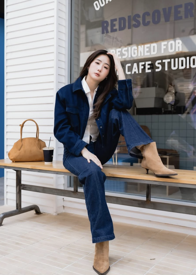 Phối đồ denim đồng điệu cho phong cách thời thượng mỗi ngày- Ảnh 2.