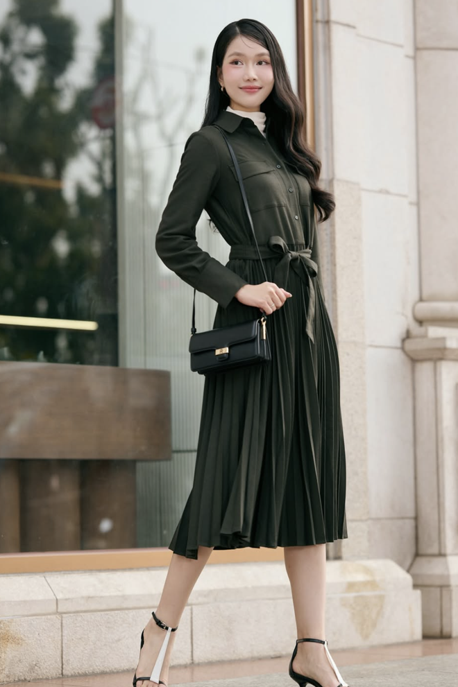 Đầm sơ mi mang đến diện mạo trang nhã cho quý cô công sở- Ảnh 4.