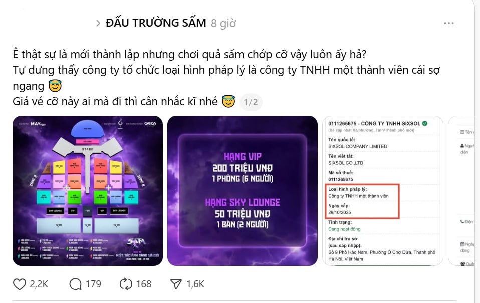 Concert quy tụ vũ trụ Say Hi - Anh Tài bán vé 200 triệu đồng: Dân tình lo ngại kịch bản hủy show phút chót lại diễn ra- Ảnh 9.