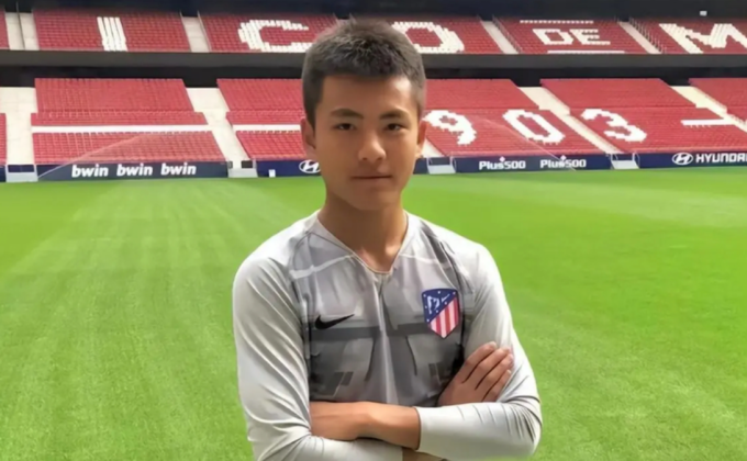 Li Hao trưởng thành từ lò đào tạo Atletico Madrid. Ảnh: Sina