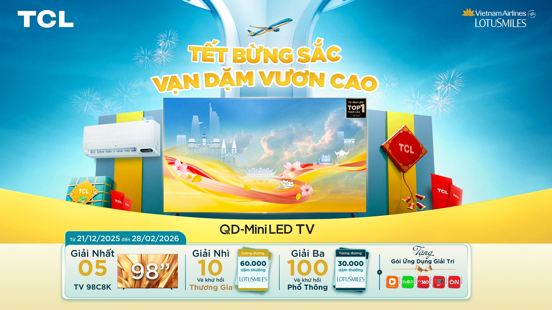 TCL x Vietnam Airlines: Kết nối hành trình Tết bừng sắc, đem mùa xuân về tận nhà- Ảnh 3.