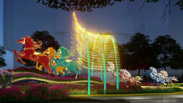 Đây là năm thứ 23 đường hoa được tổ chức dịp Tết ở khu trung tâm TPHCM, trở thành nét văn hóa đặc trưng của thành phố. Đường hoa năm nay là sự sắp đặt quy mô nhất từ trước đến nay với hơn 100.000 giỏ hoa đa chủng loại.