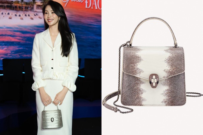 Đặng Thu Thảo diện set đồ gần 200 triệu đồng dự sự kiện 3 Cô phối váy áo local brand với túi xách da thằn lằn giá xấp xỉ 200 triệu đồng.