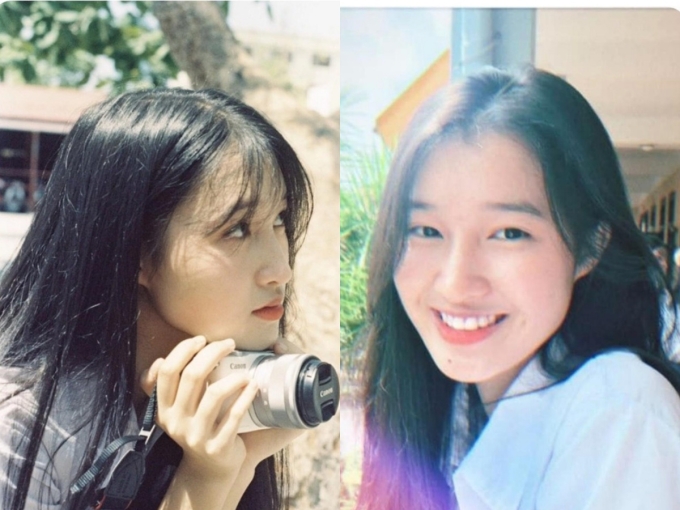 Nét trong trẻo của Phương Nhi thuở là nữ sinh cấp ba.