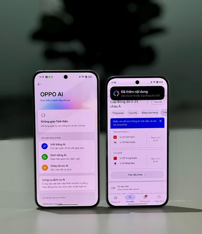 Hệ điều hành tích hợp sẵn nhiều tính năng AI vào hệ thống. Ảnh: Oppo