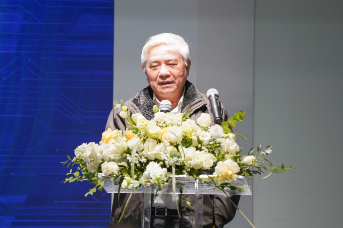 Chủ tịch Hội Tự động hóa Việt Nam Nguyễn Quân phát biểu tại sự kiện. Ảnh: Lưu Quý