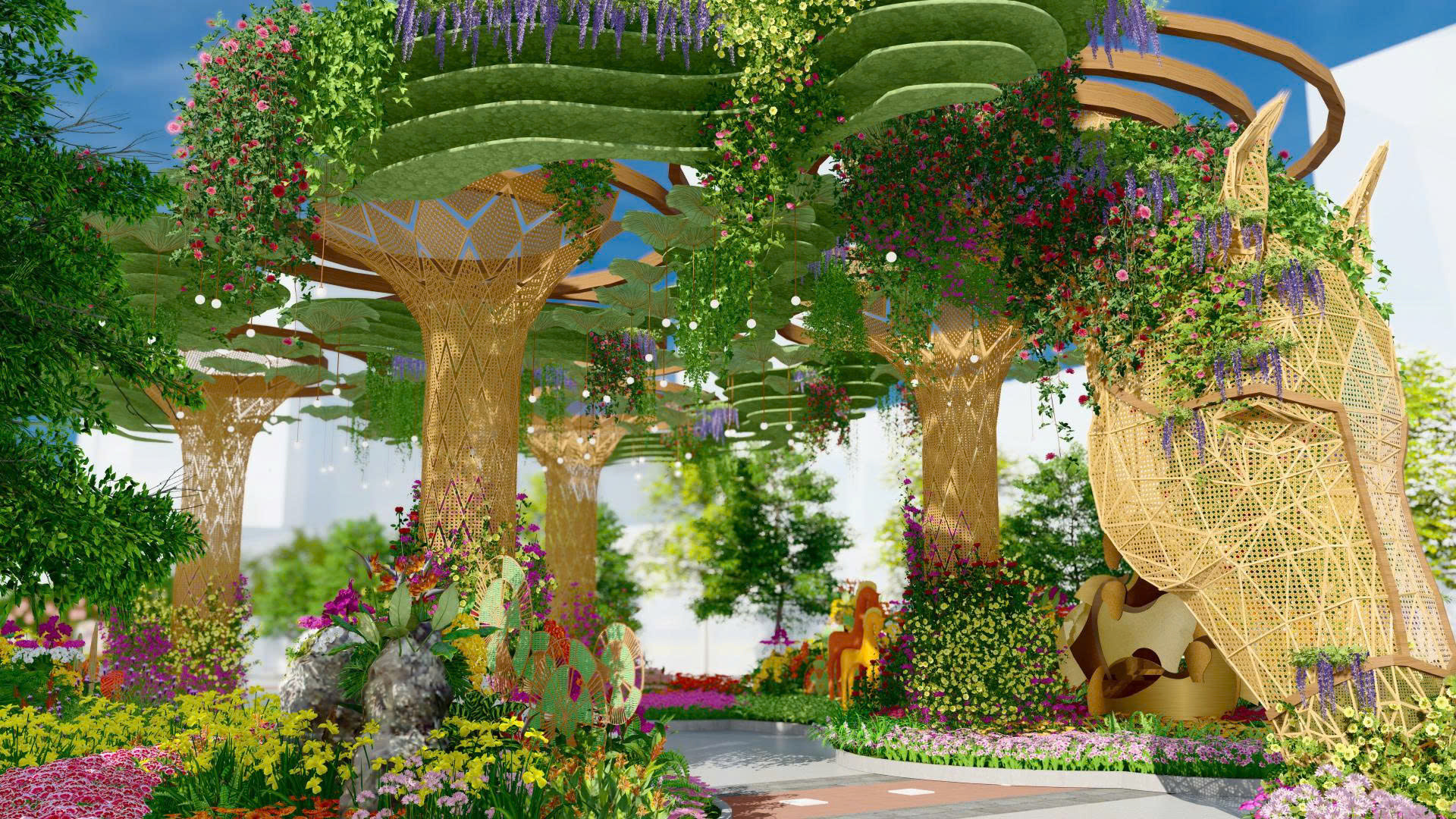 Lộ diện những linh vật ngựa đầu tiên của đường hoa Nguyễn Huệ Tết Bính Ngọ 2026- Ảnh 16.