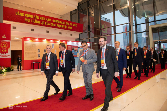 Đại biểu quốc tế dự phiên khai mạc Đại hội XIV của Đảng ngày 20/1. Ảnh: Hoàng Phong