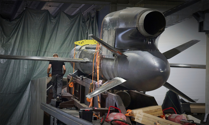 Tên lửa Flamingo tại xưởng của Fire Point tháng 8/2025. Ảnh: AP