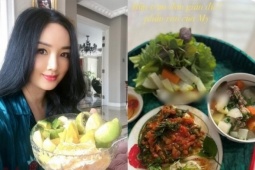 Hoa hậu Đền Hùng Giáng My ở biệt thự 1000m2 ăn đơn sơ toàn rau với tô hoa quả duy trì vẻ đẹp không tuổi