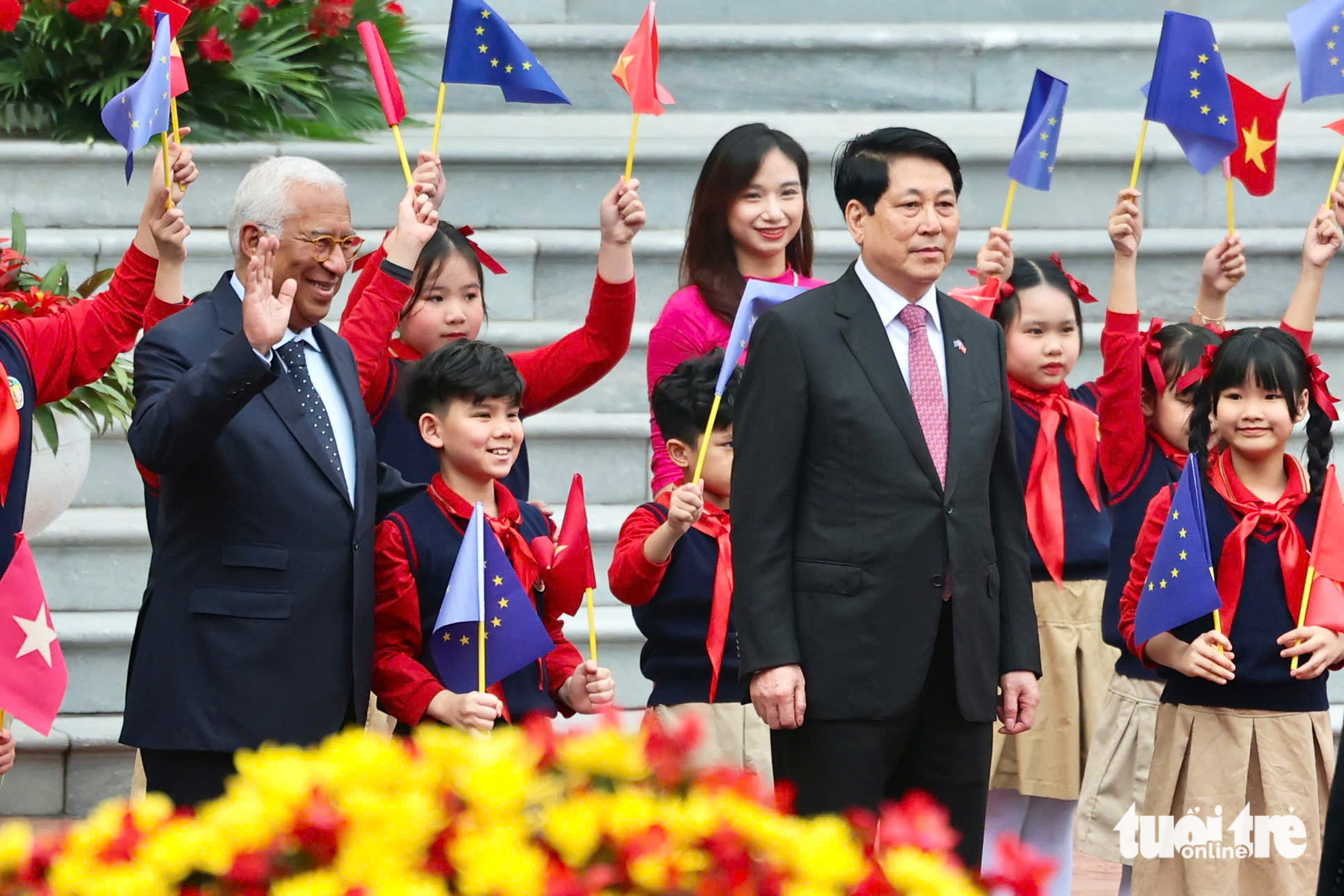 Chủ tịch nước Lương Cường chủ trì lễ đón chính thức Chủ tịch Hội đồng châu Âu 2 Chủ tịch Hội đồng châu Âu - Ảnh 3.