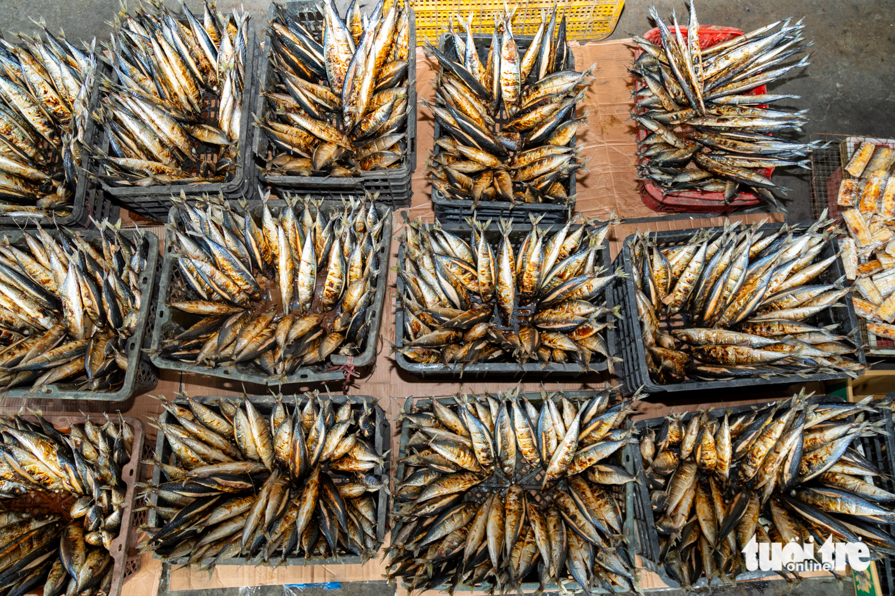 Nghề nướng cá biển vào vụ Tết, người làm ngồi bên bếp than hồng từ trưa đến tối 7 nghề biển - Ảnh 7.