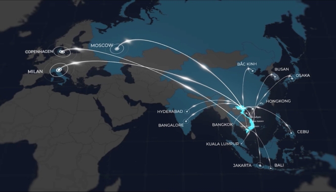 Các đường bay quốc tế mới của Vietnam Airlines trong năm 2025. Ảnh: Vietnam Airlines